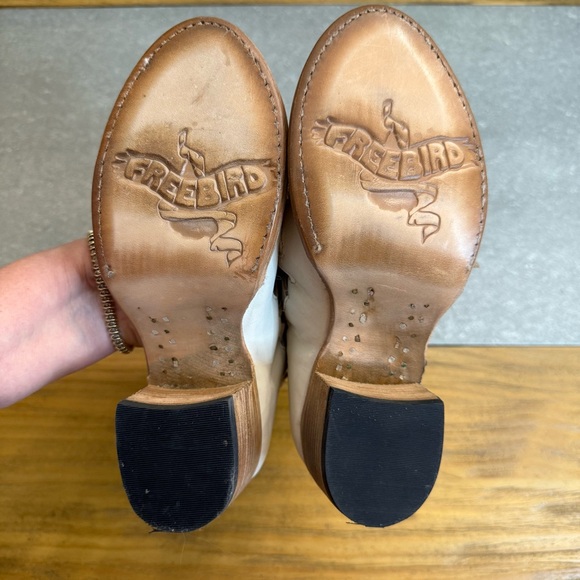 Freebird Quinn Open Toe Strappy Buckles Cream Sandal Booties Size 6 - Picture 7 of 10